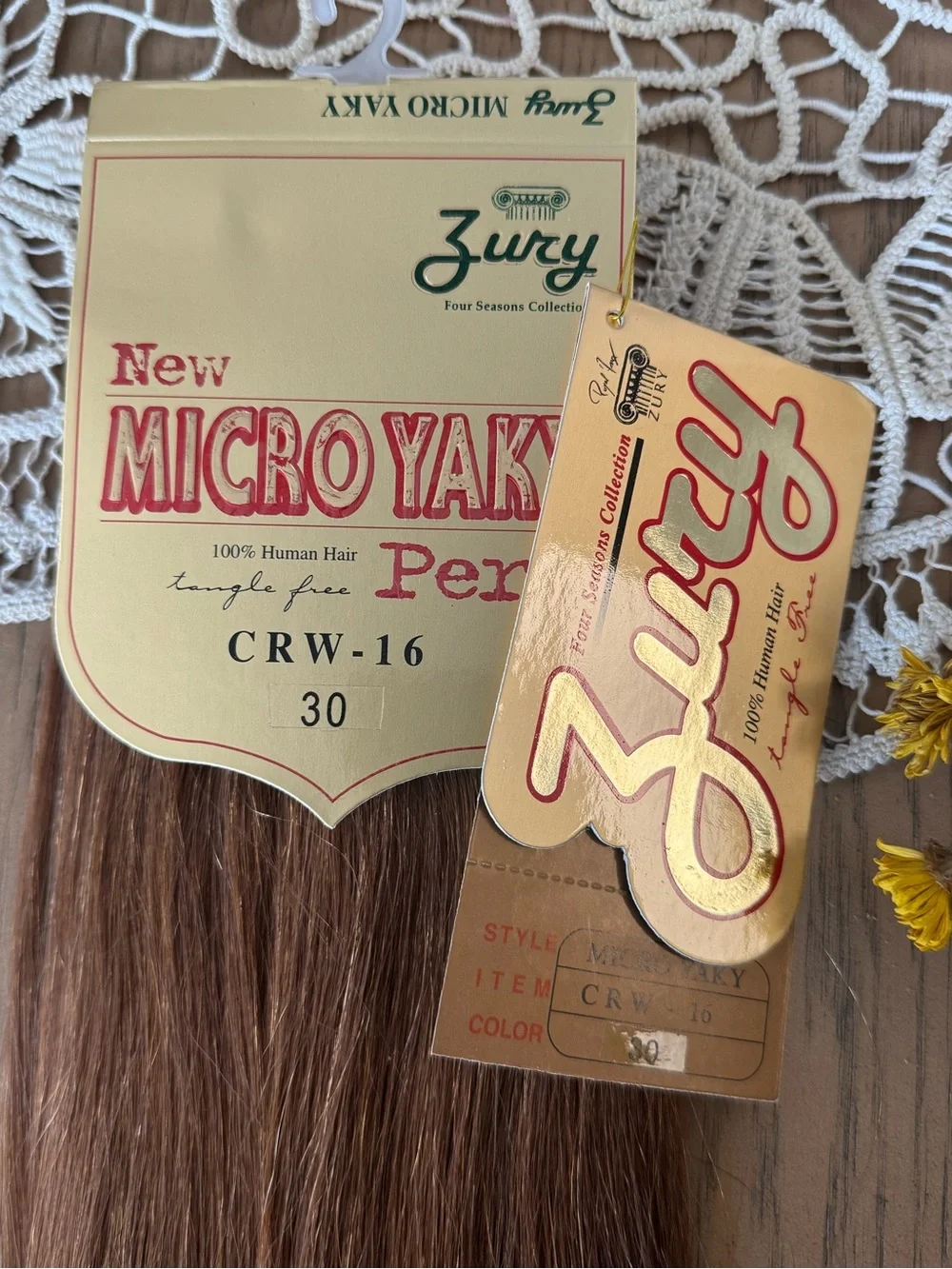 Zury Micro Yaky Weft Hair Extensions 100% Human Hair Color #30 Straight Weave